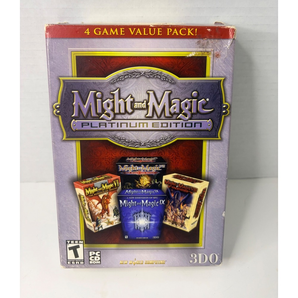 Might and Magic Platinum Edition PC CD-ROM 4 Game Value Pack 3DO‎ Big Box VI-IX